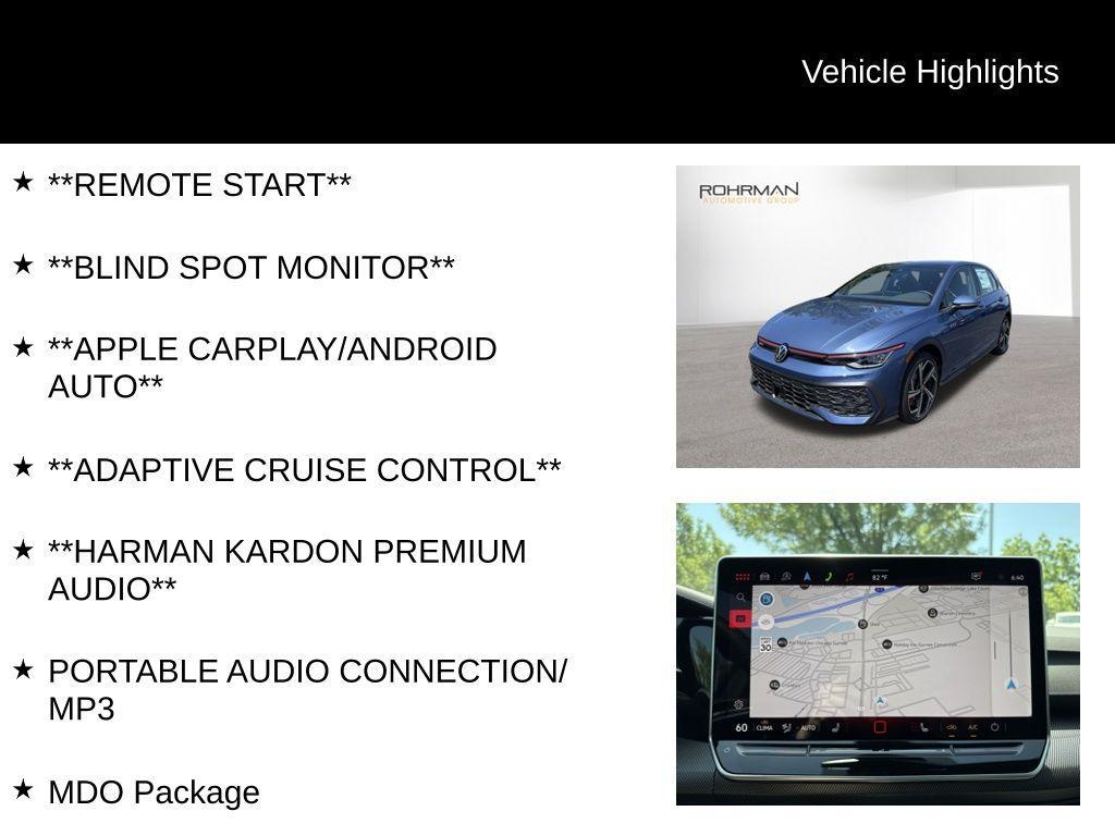 new 2025 Volkswagen Golf GTI car, priced at $38,184