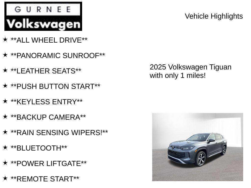 new 2025 Volkswagen Tiguan car, priced at $35,667