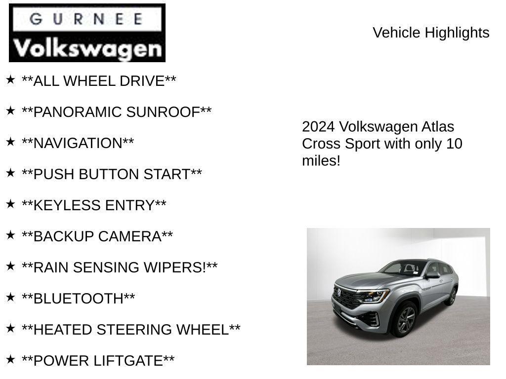 new 2024 Volkswagen Atlas Cross Sport car, priced at $39,999