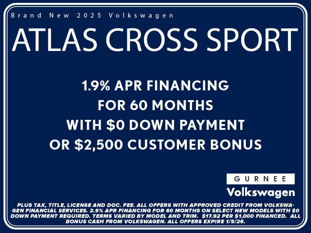 new 2025 Volkswagen Atlas Cross Sport car, priced at $37,452