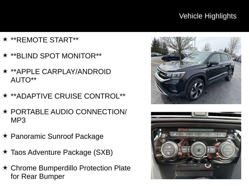 new 2024 Volkswagen Taos car, priced at $32,259