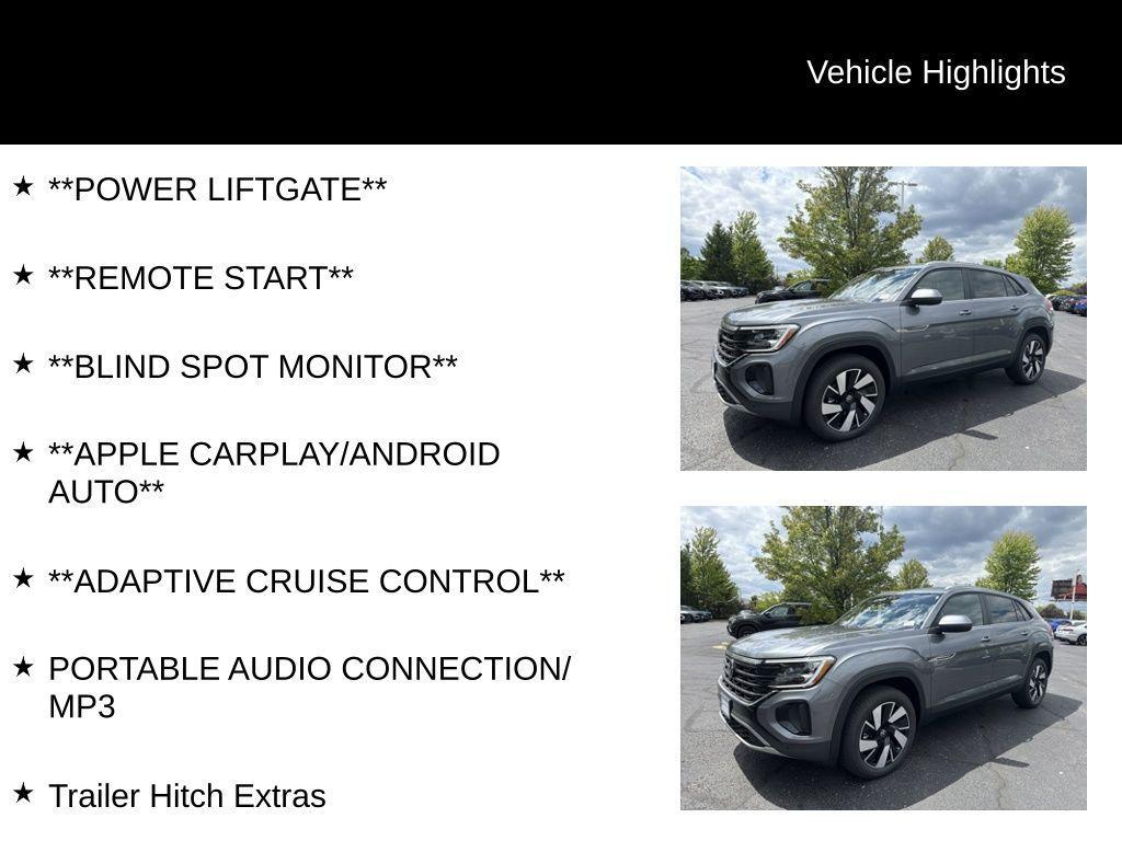 new 2025 Volkswagen Atlas Cross Sport car, priced at $42,080