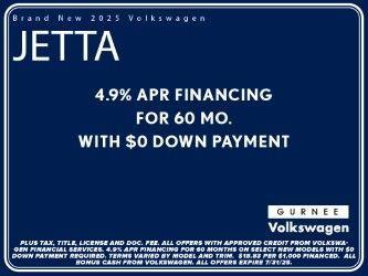 new 2025 Volkswagen Jetta car, priced at $28,620