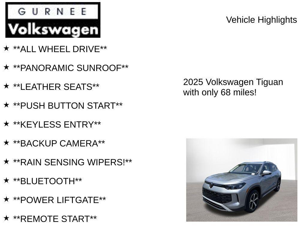 new 2025 Volkswagen Tiguan car, priced at $34,534