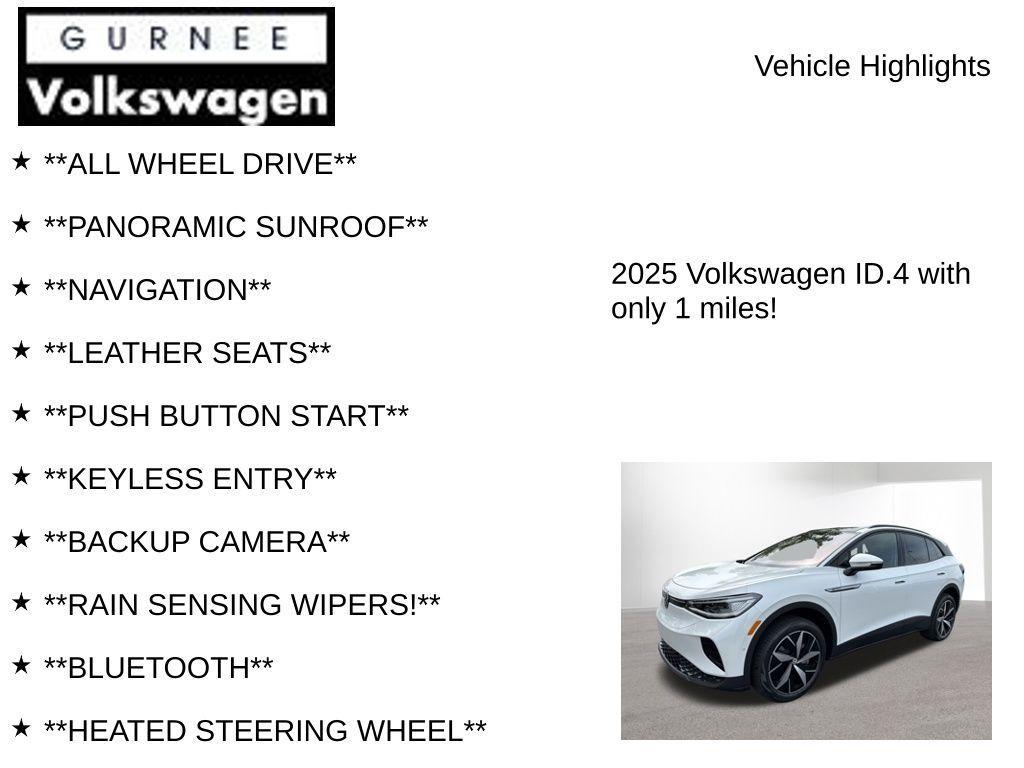 new 2025 Volkswagen ID.4 car, priced at $49,868