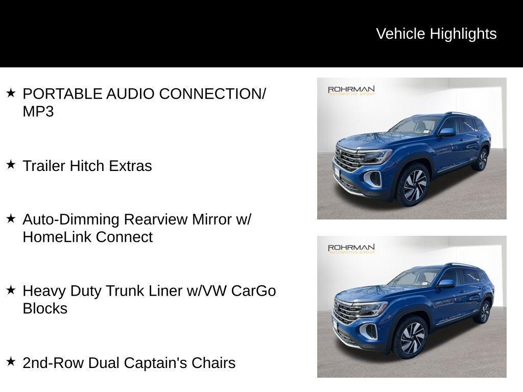 new 2025 Volkswagen Atlas car, priced at $46,670