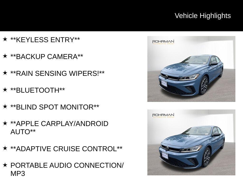 new 2025 Volkswagen Jetta car, priced at $25,024