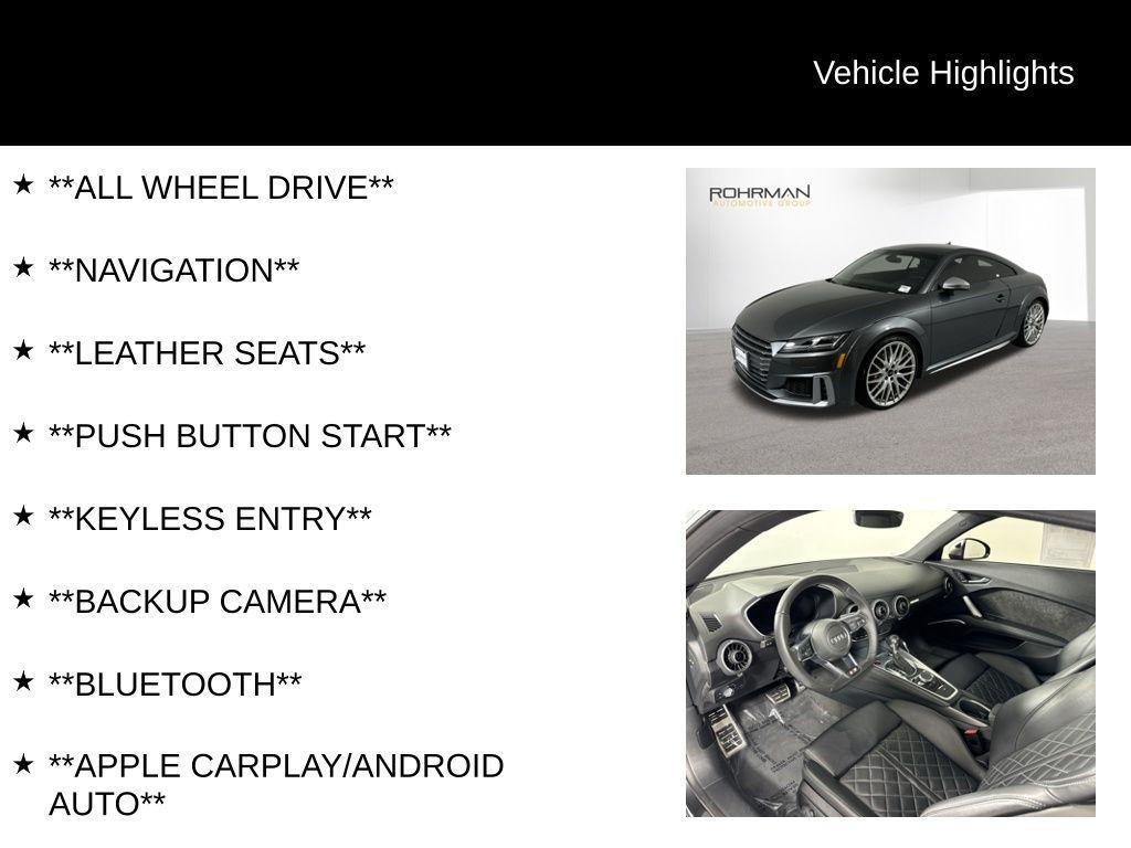 used 2019 Audi TTS car, priced at $41,998