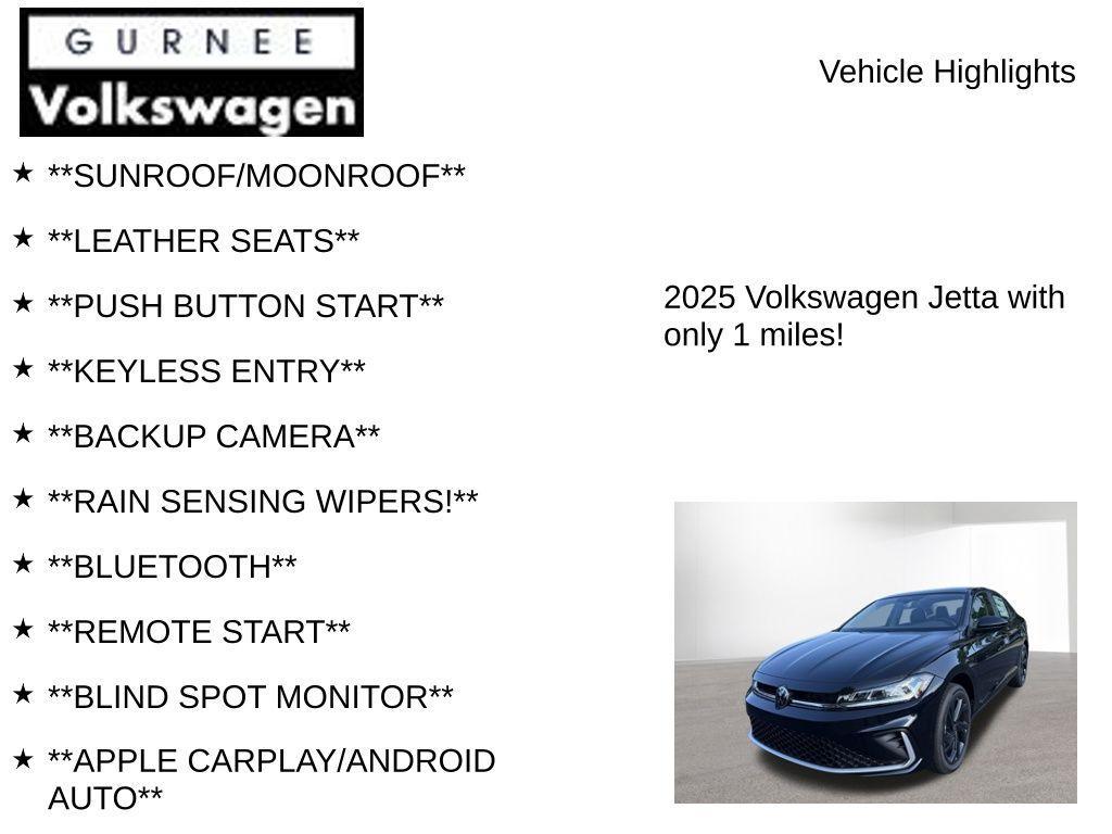 new 2025 Volkswagen Jetta car, priced at $25,167