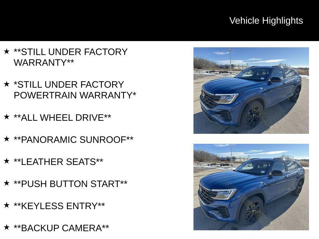 new 2025 Volkswagen Atlas Cross Sport car, priced at $46,700