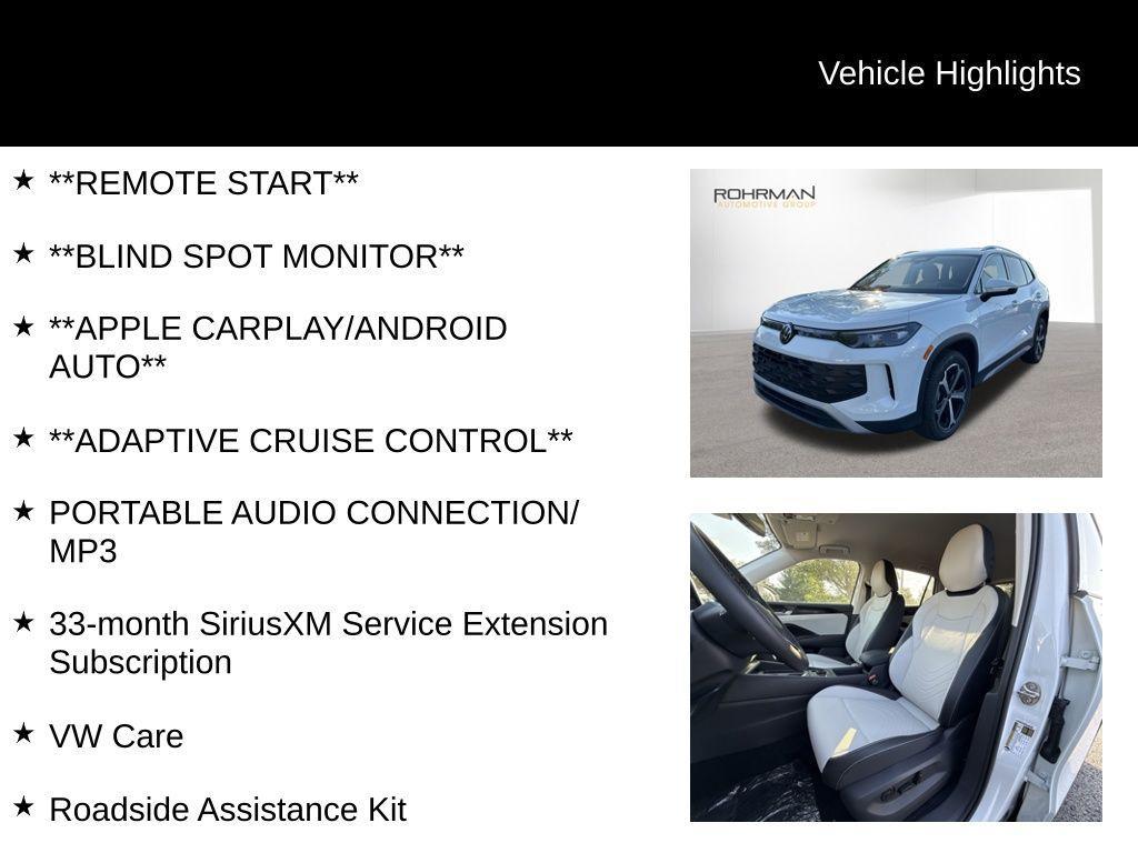 new 2025 Volkswagen Tiguan car, priced at $34,717