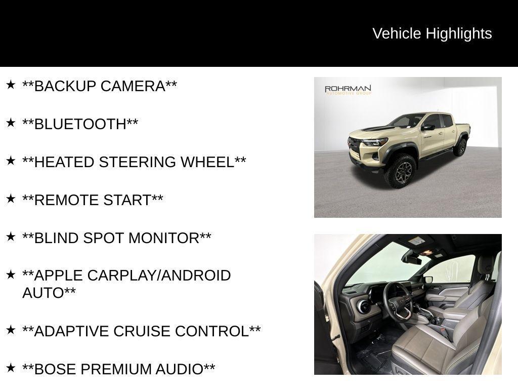 used 2023 Chevrolet Colorado car, priced at $43,398