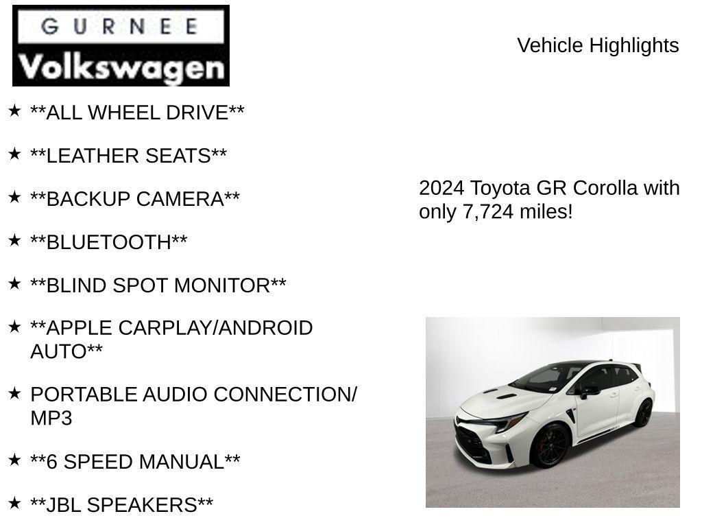 used 2024 Toyota GR Corolla car, priced at $40,856