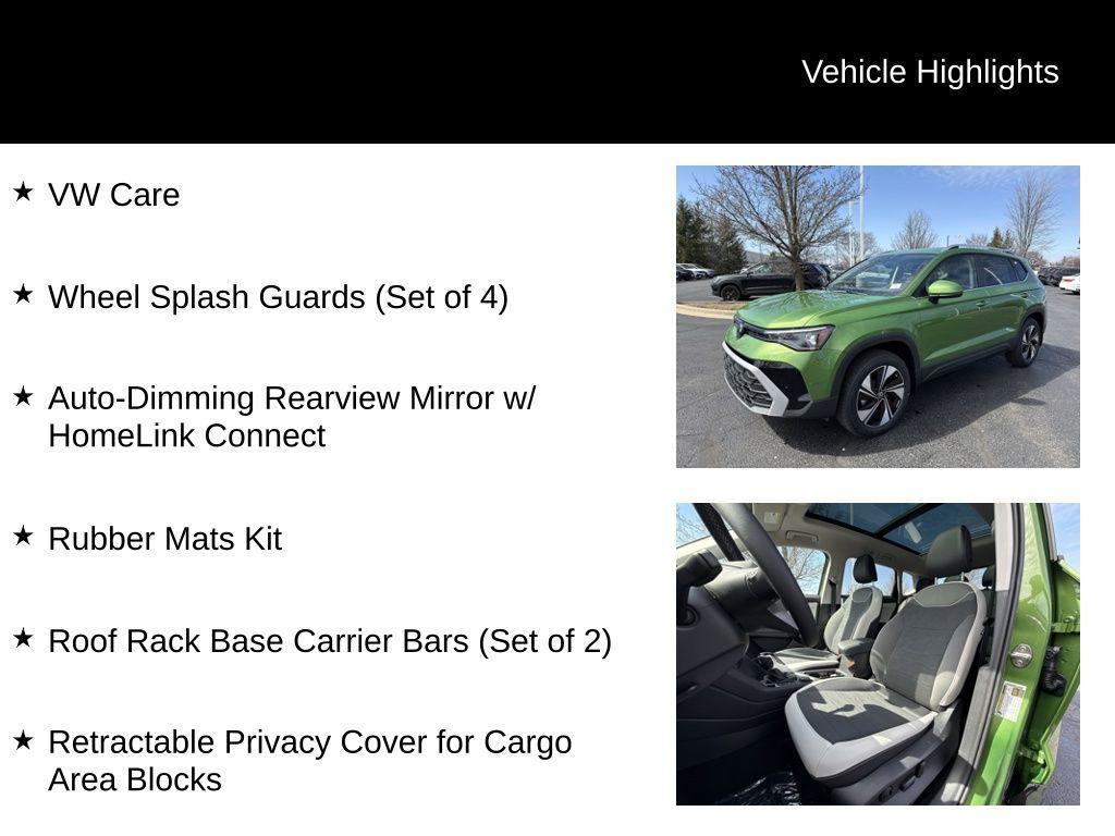 new 2025 Volkswagen Taos car, priced at $31,470