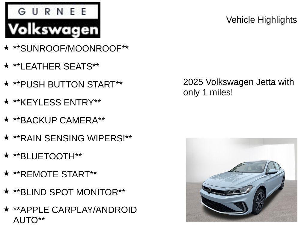 new 2025 Volkswagen Jetta car, priced at $25,194