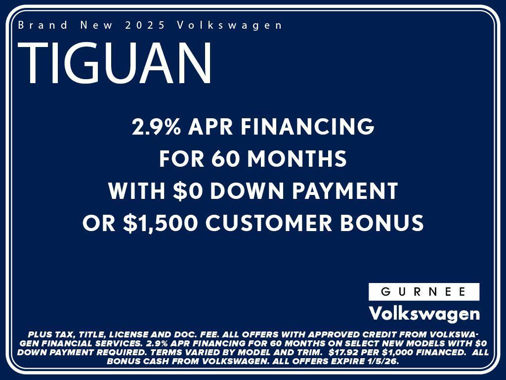 new 2025 Volkswagen Tiguan car, priced at $32,843