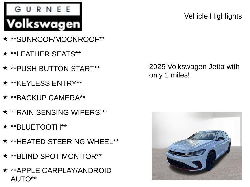 new 2025 Volkswagen Jetta GLI car, priced at $33,793