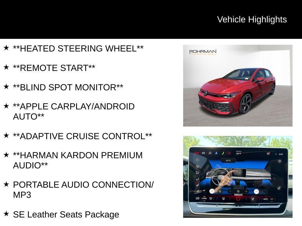new 2025 Volkswagen Golf GTI car, priced at $39,784