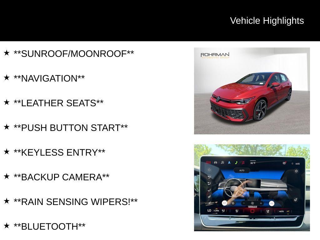 new 2025 Volkswagen Golf GTI car, priced at $39,784