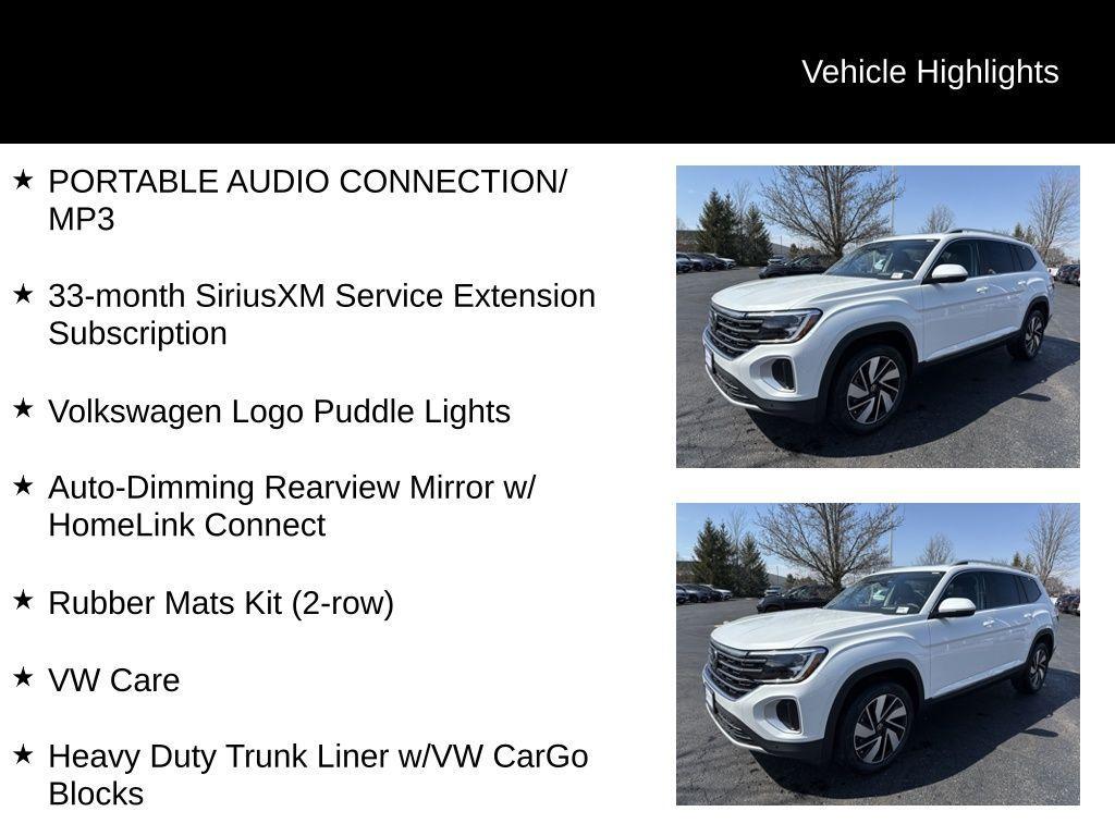 new 2025 Volkswagen Atlas car, priced at $45,004