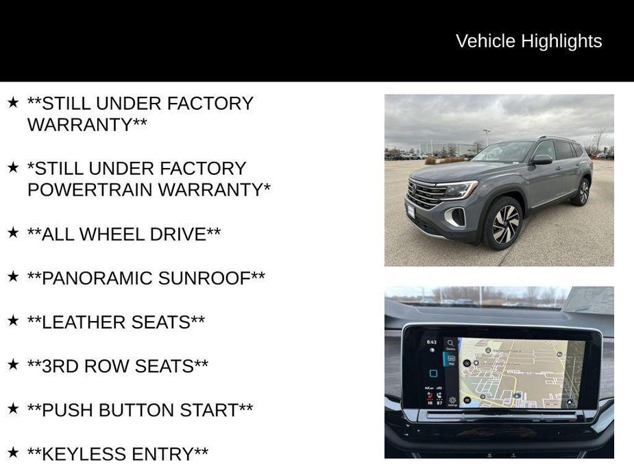 new 2025 Volkswagen Atlas car, priced at $47,509