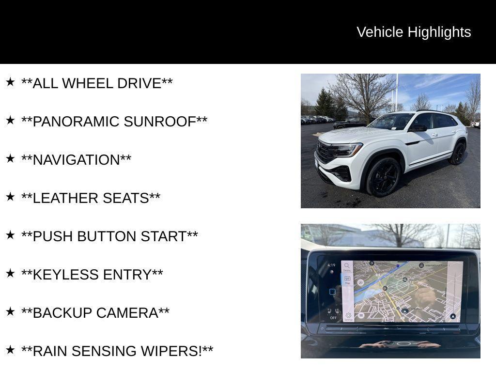 new 2025 Volkswagen Atlas Cross Sport car, priced at $48,590