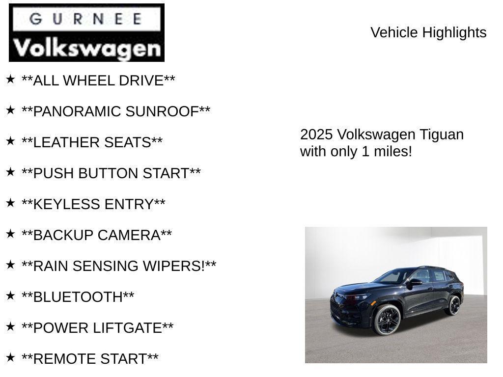 new 2025 Volkswagen Tiguan car, priced at $34,845