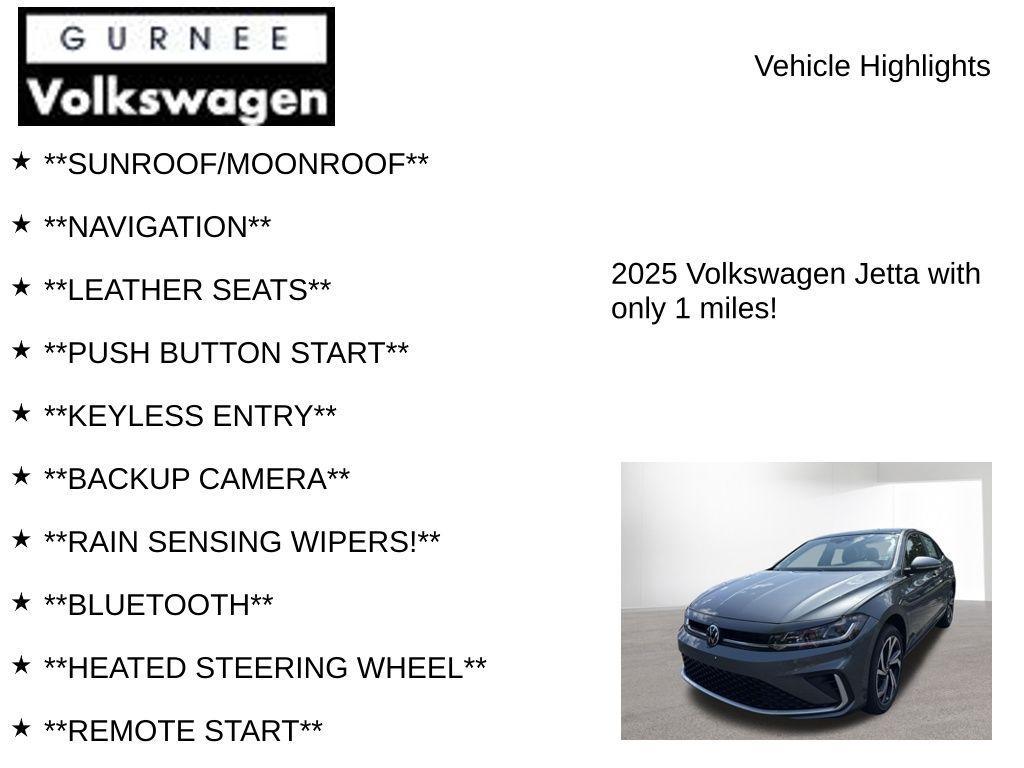 new 2025 Volkswagen Jetta car, priced at $27,106