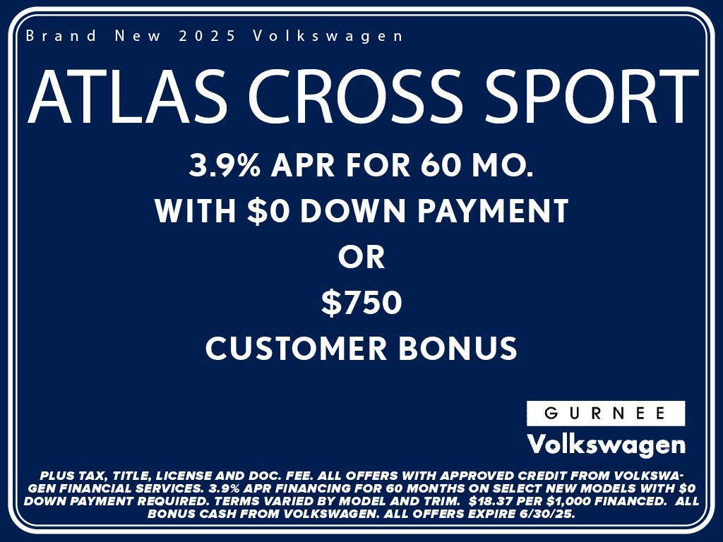 new 2025 Volkswagen Atlas Cross Sport car, priced at $41,875