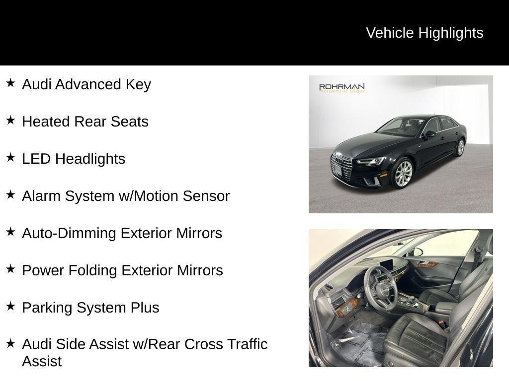 used 2019 Audi A4 car, priced at $21,901