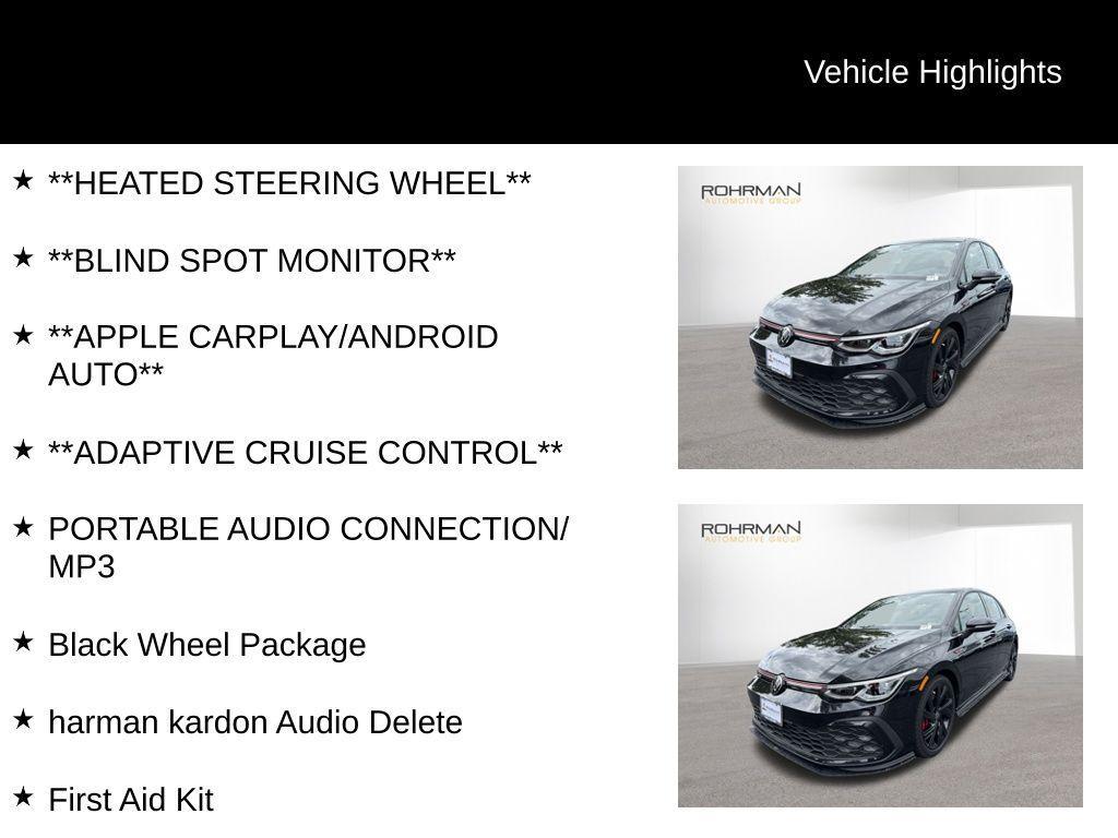 used 2022 Volkswagen Golf GTI car, priced at $26,999