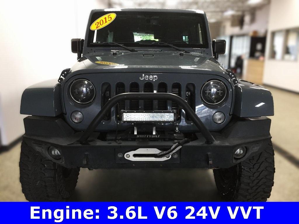 used 2015 Jeep Wrangler Unlimited car, priced at $23,495