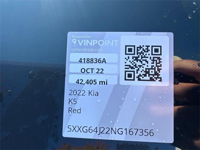 used 2022 Kia K5 car, priced at $23,991