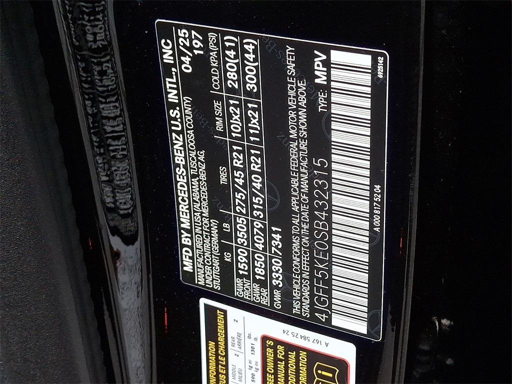 new 2025 Mercedes-Benz GLS 450 car, priced at $92,275