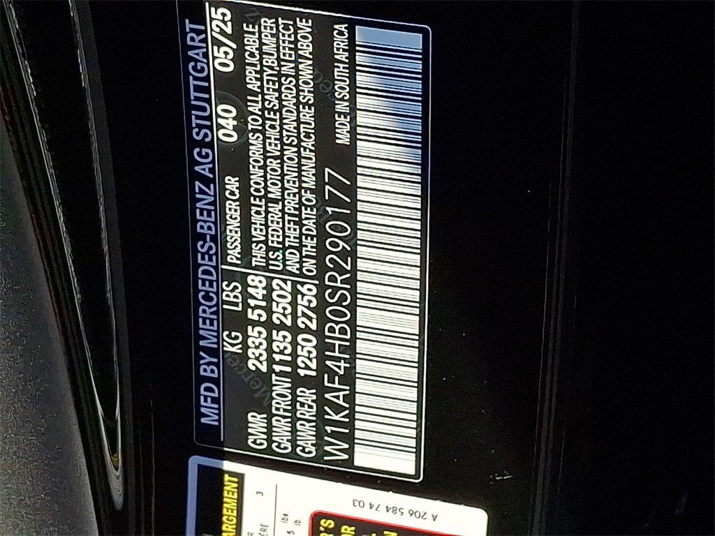 new 2025 Mercedes-Benz C-Class car, priced at $59,395