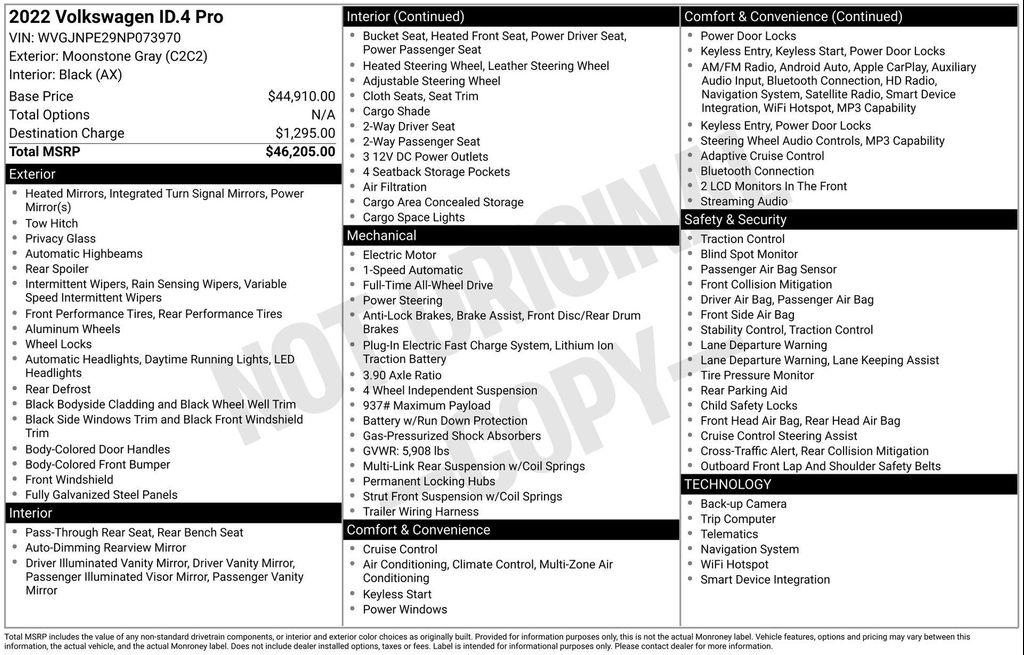 used 2022 Volkswagen ID.4 car, priced at $21,990