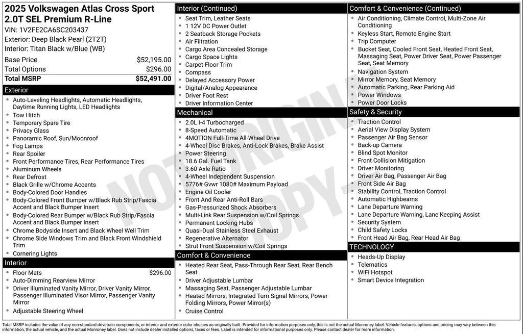 used 2025 Volkswagen Atlas Cross Sport car, priced at $43,990