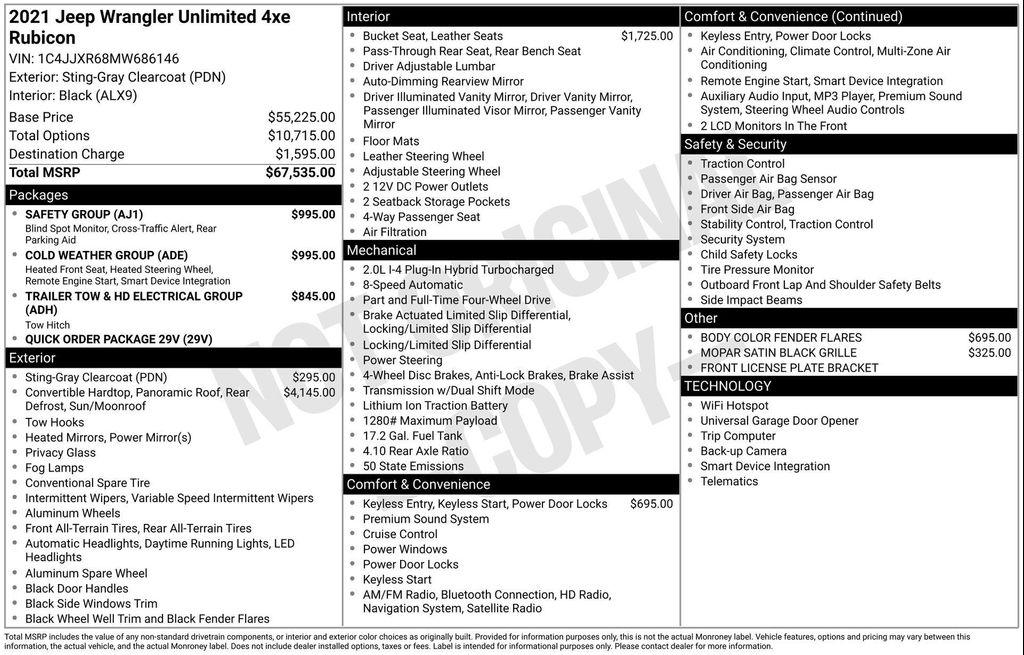 used 2021 Jeep Wrangler Unlimited 4xe car, priced at $32,477