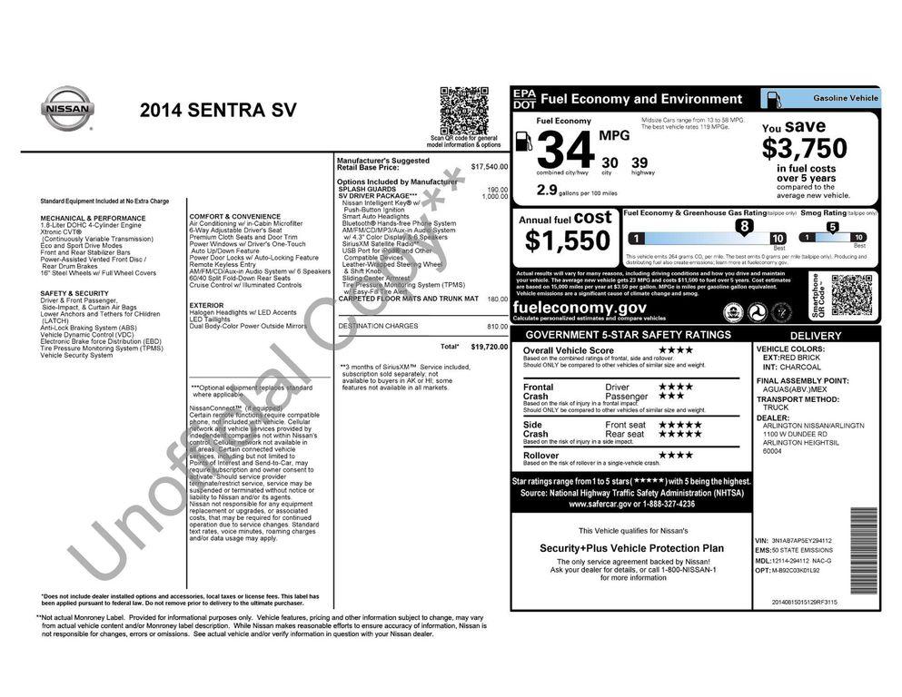 used 2014 Nissan Sentra car, priced at $6,990