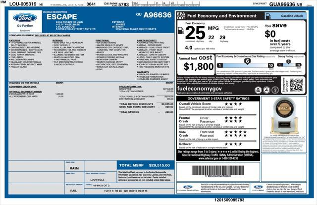 used 2016 Ford Escape car, priced at $6,990