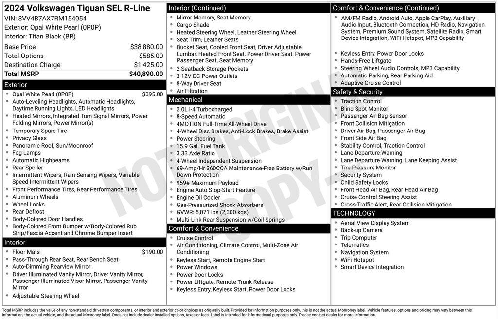 used 2024 Volkswagen Tiguan car, priced at $30,990