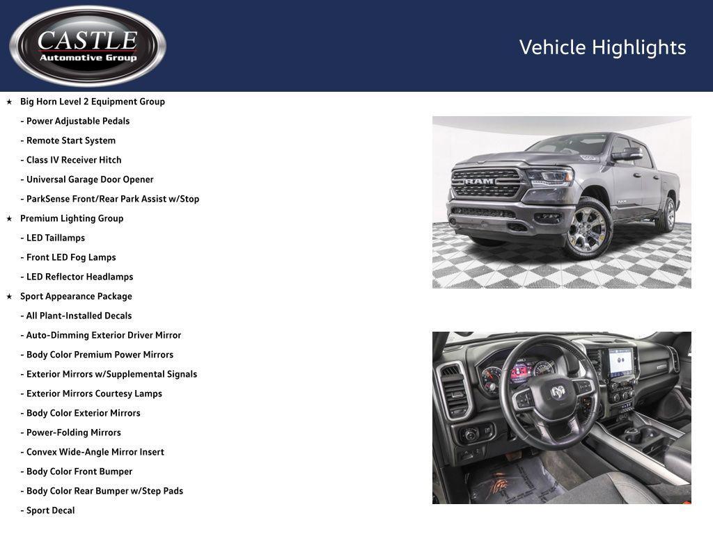 used 2022 Ram 1500 car, priced at $35,490