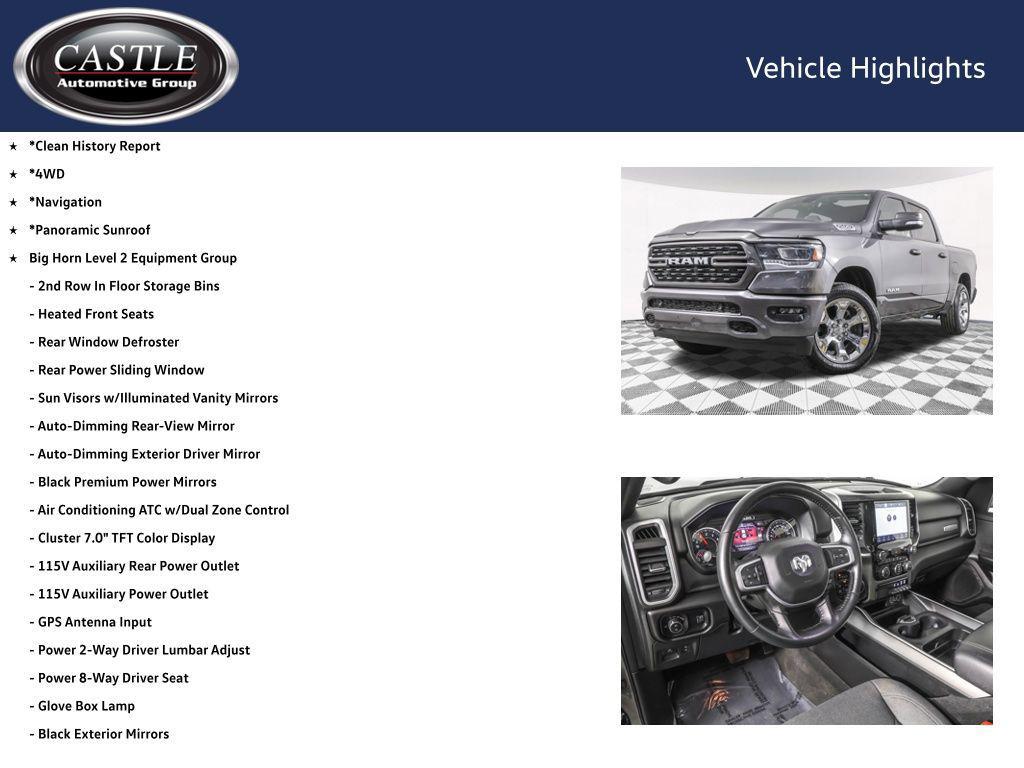 used 2022 Ram 1500 car, priced at $35,490