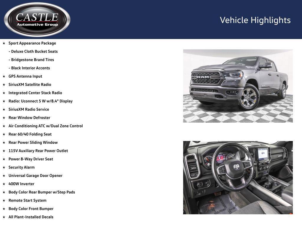 used 2022 Ram 1500 car, priced at $35,490