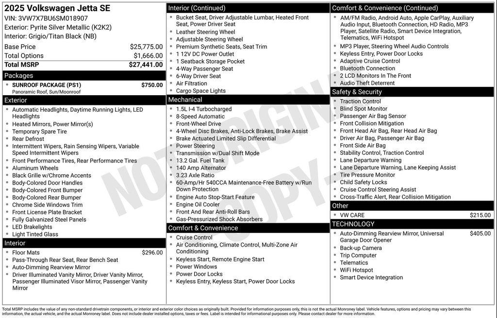 used 2025 Volkswagen Jetta car, priced at $22,750