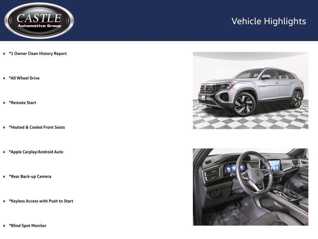 used 2024 Volkswagen Atlas Cross Sport car, priced at $29,750