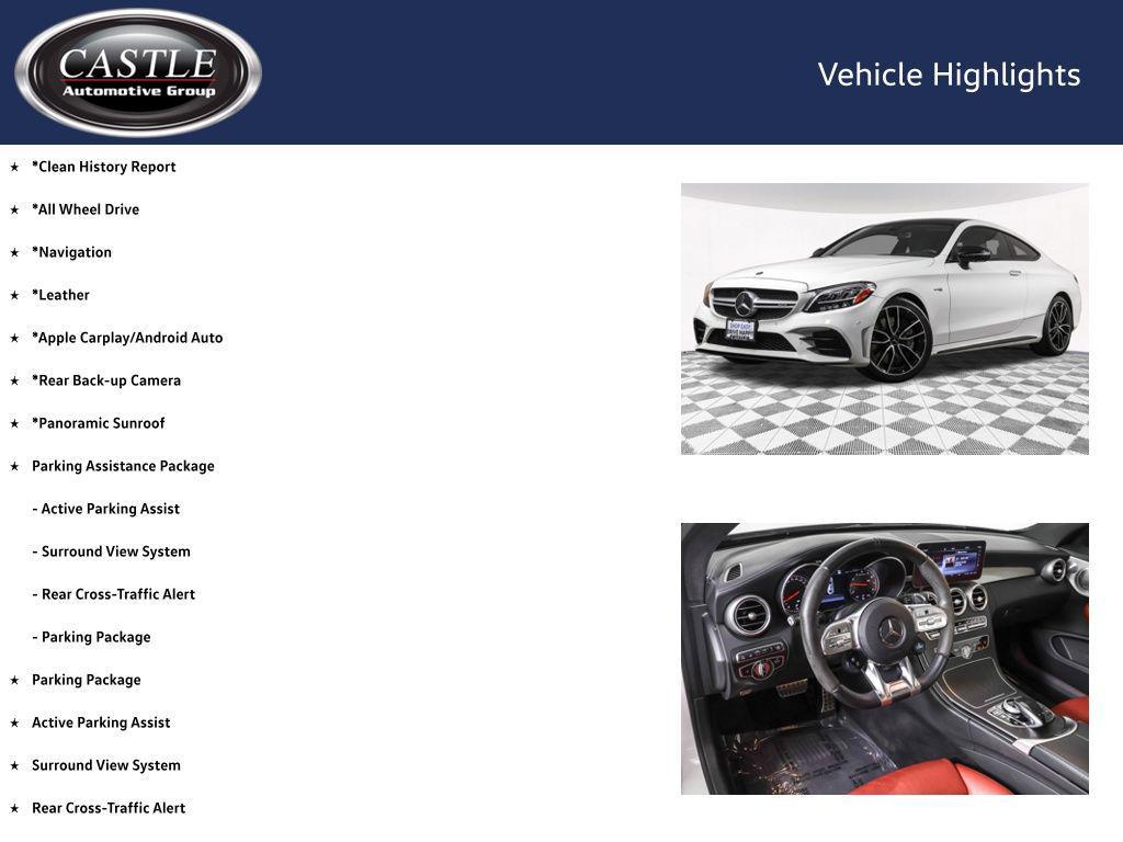 used 2020 Mercedes-Benz AMG C 43 car, priced at $37,990