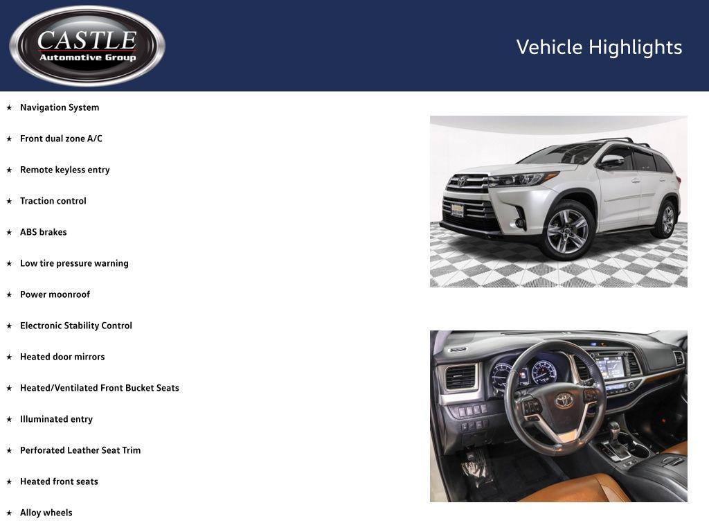 used 2019 Toyota Highlander car, priced at $31,990