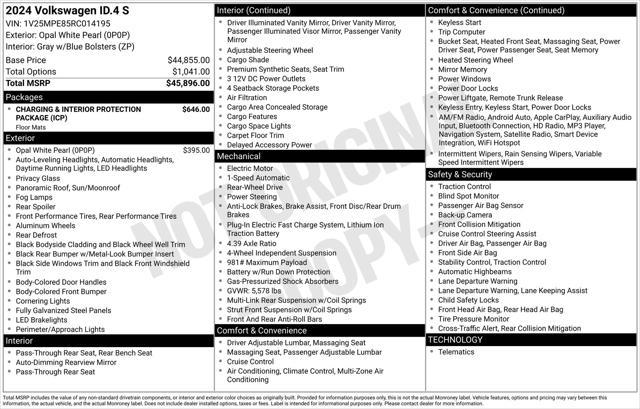 used 2024 Volkswagen ID.4 car, priced at $26,977