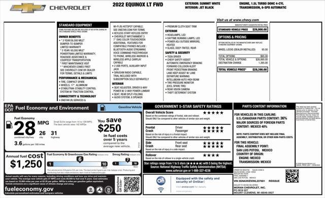 used 2022 Chevrolet Equinox car, priced at $21,700